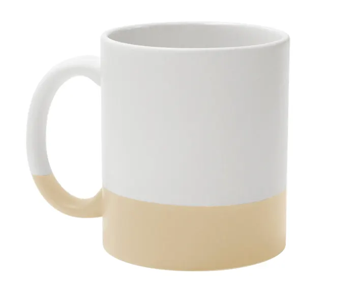 TARRO BICOLOR MATE DE SUBLIMACIÓN 11 OZ GRES A3022 BEIGE — clave A3022