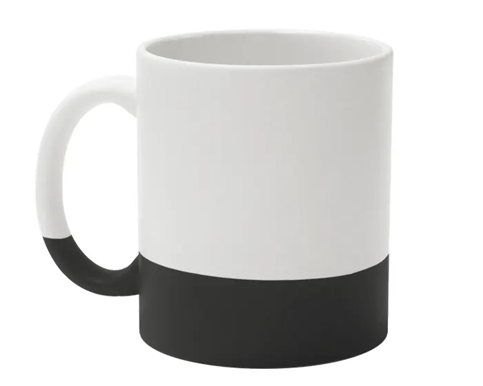 TARRO BICOLOR MATE DE SUBLIMACIÓN 11 OZ GRES A3022 NEGRO A3022 Negro