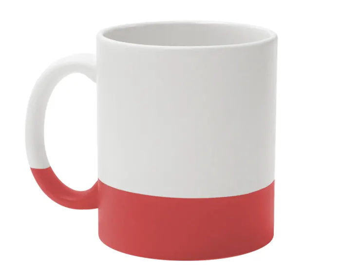 TARRO BICOLOR MATE DE SUBLIMACIÓN 11 OZ GRES A3022 ROJO A3022 Rojo