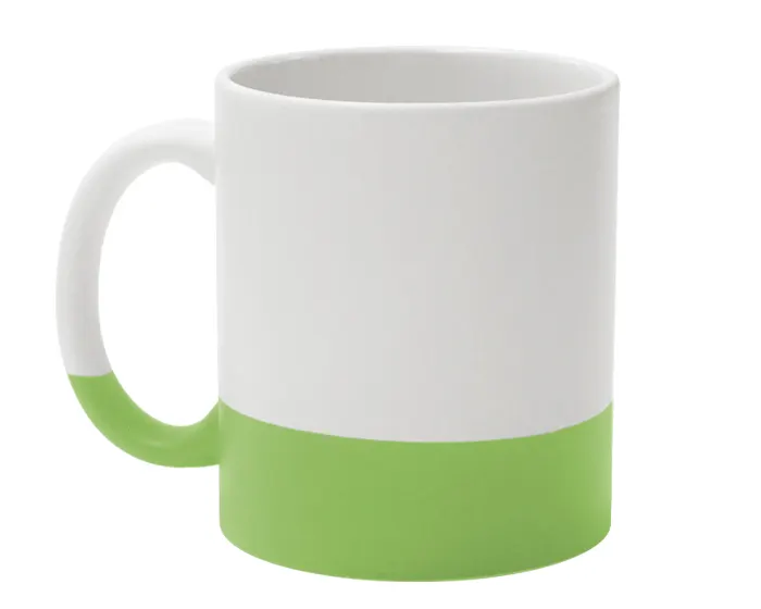 TARRO BICOLOR MATE DE SUBLIMACIÓN 11 OZ GRES A3022 VERDE CLARO — clave A3022