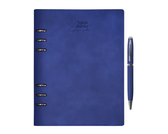 AGENDARIO ORGANIZADOR CON ARILLOS HILTON A3045 AZUL — clave A3045