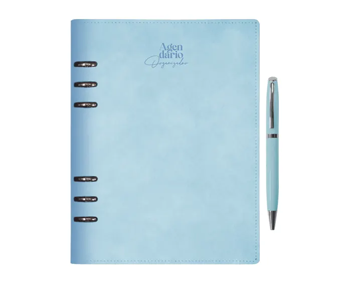 AGENDARIO ORGANIZADOR CON ARILLOS HILTON A3045 AZUL CLARO A3045 Azul claro