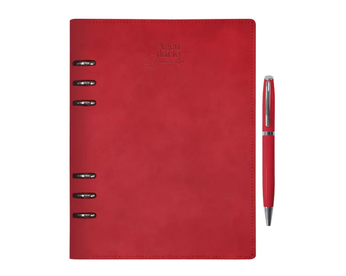 AGENDARIO ORGANIZADOR CON ARILLOS HILTON A3045 ROJO A3045 Rojo