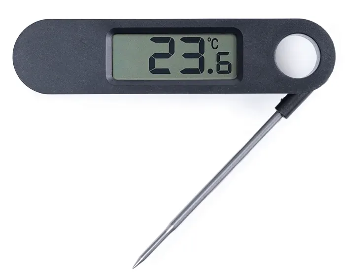 TERMÓMETRO DIGITAL PLEGABLE DE COCINA MEAL A3083 NEGRO — clave A3083