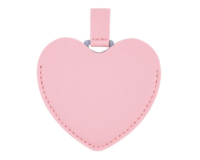 ESPEJO DE ACERO INOXIDABLE CON ESTUCHE EN FORMA DE CORAZÓN MINNIE A3085 PALO DE ROSA — clave A3085