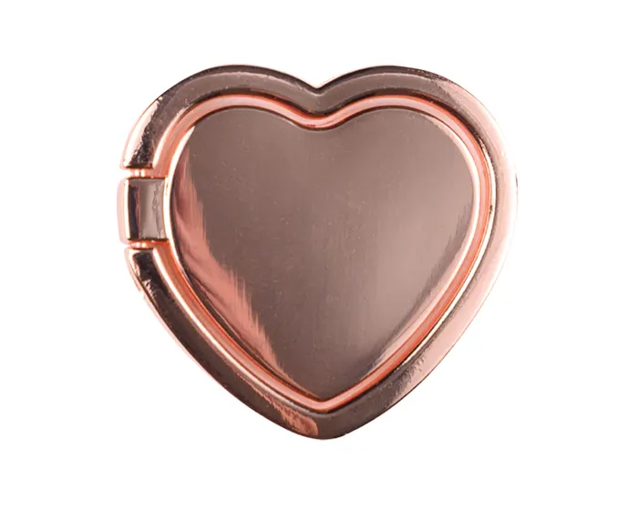 ANILLO CON SOPORTE PARA CELULAR EN FORMA DE CORAZÓN LOVER A3087 ORO ROSA — clave A3087