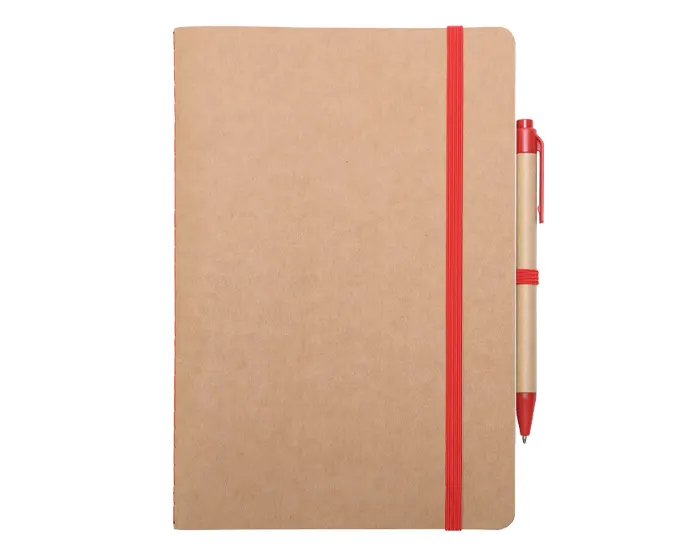 LIBRETA ECOLOGICA C/BOLIGRAFO AULEX A3095 ROJO — clave A3095