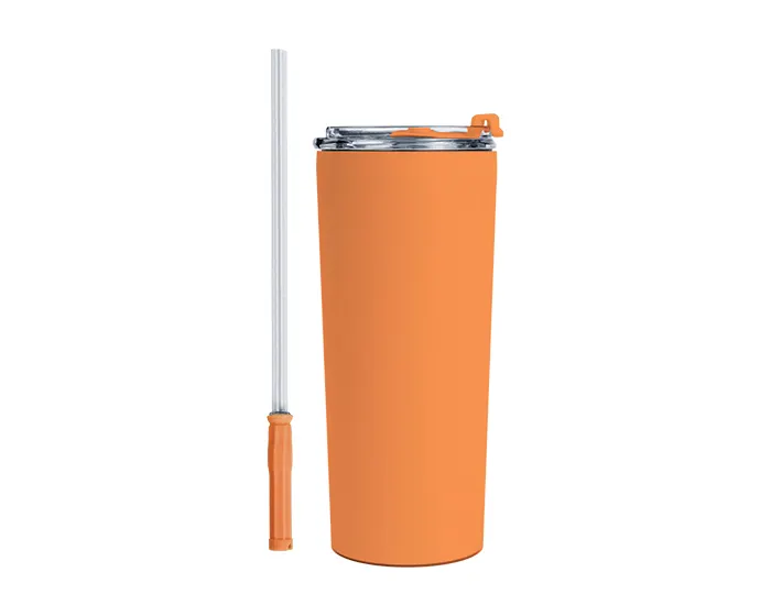 TERMO DE ACERO INOXIDABLE DE 600 ML. DINO A3105 NARANJA — clave A3105