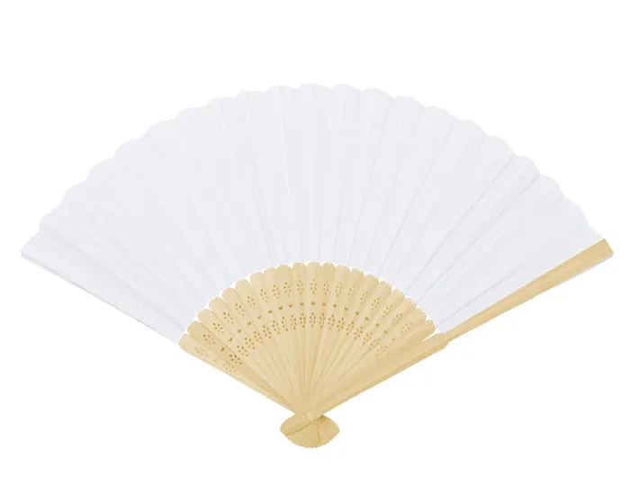 ABANICO PLEGABLE DE BAMBÚ LOCOMIA A3107 BLANCO A3107 Blanco