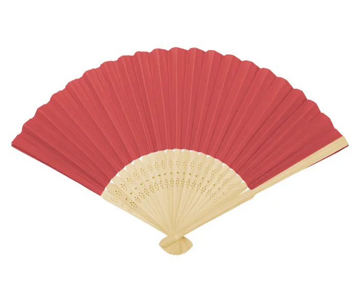 ABANICO PLEGABLE DE BAMBÚ LOCOMIA A3107 ROJO — clave A3107