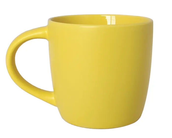 TAZA BICOLOR MATE 11 OZ LUCOLOR A3112 AMARILLO — clave A3112