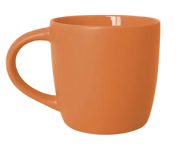 TAZA BICOLOR MATE 11 OZ LUCOLOR A3112 NARANJA — clave A3112