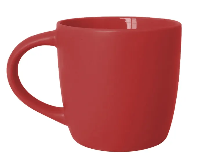 TAZA BICOLOR MATE 11 OZ LUCOLOR A3112 ROJO — clave A3112