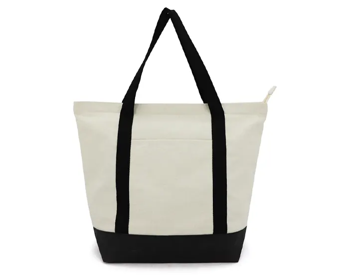 BOLSA DE POLI ALGODÓN TULUM A3115 NEGRO — clave A3115