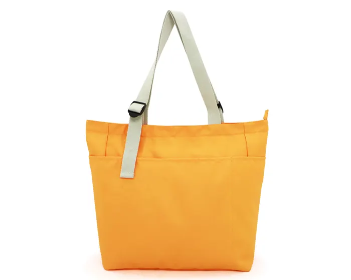 BOLSA DE POLIÉSTER CON ASAS DE ALGODÓN OLIVO A3116 NARANJA — clave A3116