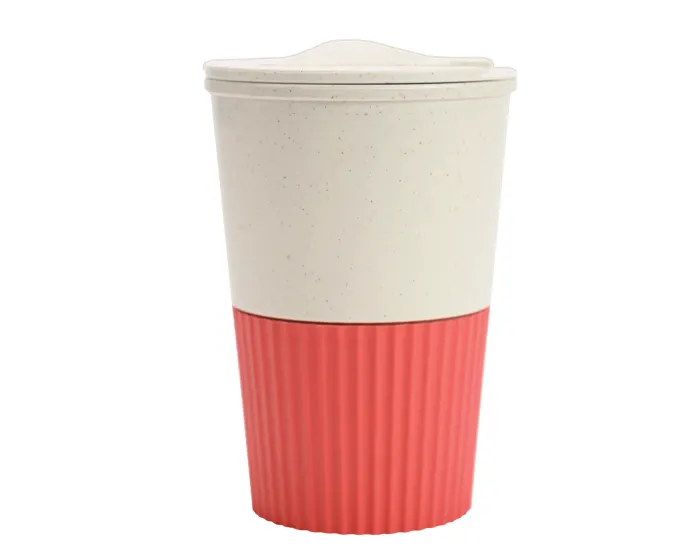 VASO DE FIBRA DE TRIGO CAP. 380 ML. COFFY A3120 ROJO A3120 Rojo
