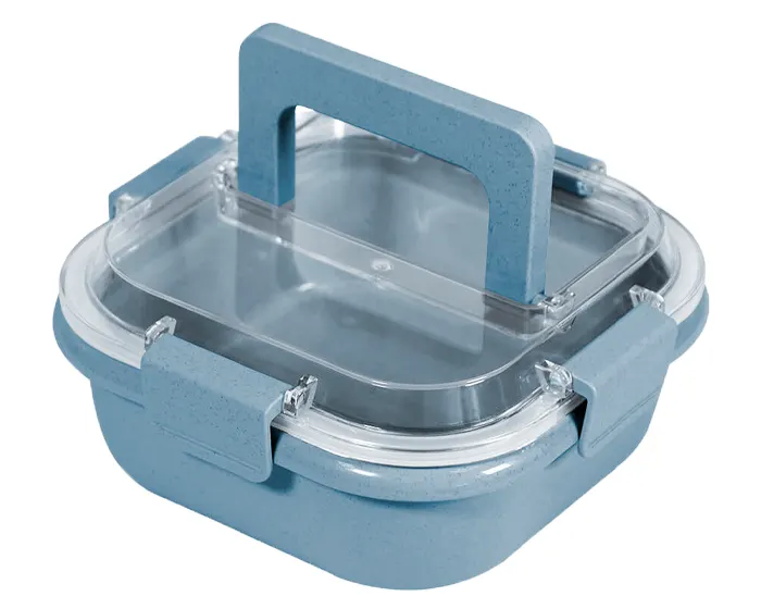 BOX LUNCH HERMÉTICO DE FIBRA DE TRIGO TATIANA A3149 AZUL CLARO — clave A3149