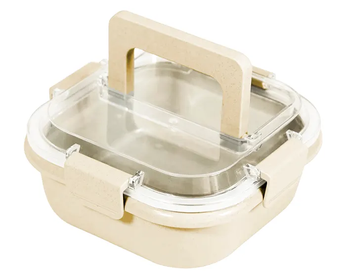 BOX LUNCH HERMÉTICO DE FIBRA DE TRIGO TATIANA A3149 BEIGE — clave A3149