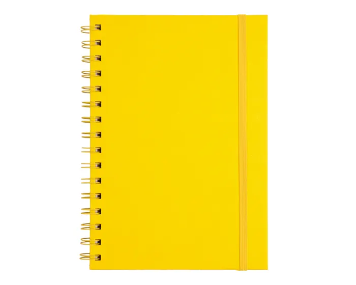 LIBRETA A5 CON ARILLO METÁLICO RULFO A3160 AMARILLO — clave A3160