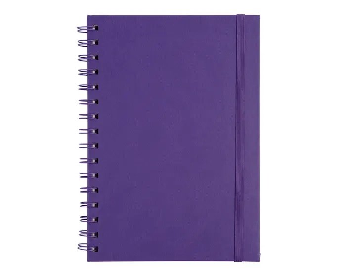 LIBRETA A5 CON ARILLO METÁLICO RULFO A3160 MORADO — clave A3160