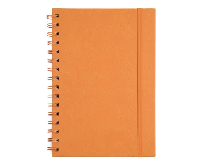 LIBRETA A5 CON ARILLO METÁLICO RULFO A3160 NARANJA — clave A3160