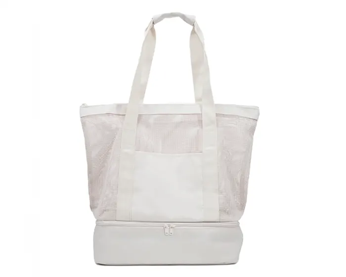 BOLSA DE MALLA PLAYACAR A3164 BEIGE — clave A3164