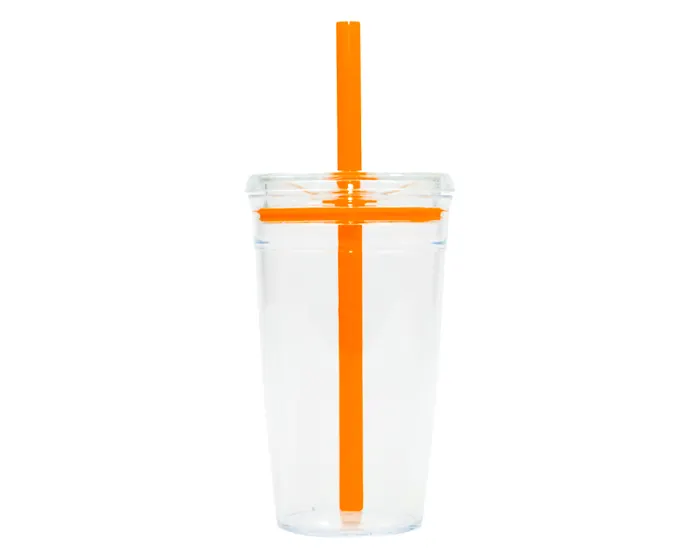 VASO DE PLÁSTICO DE 450 ML. CONGA A3172 NARANJA — clave A3172