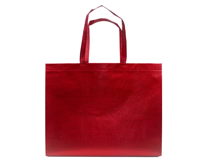 BOLSA DE NONWOVEN METALIZADO GLEAM L ROJO — clave A3187