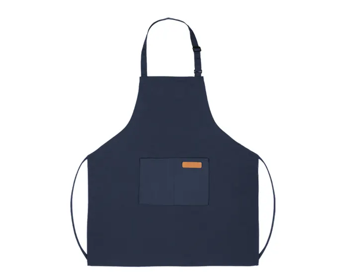 MANDIL DE POLIESTER CON BOLSILLO FRONTAL PRO CHEF A3203 AZUL MARINO A3203 Azul marino