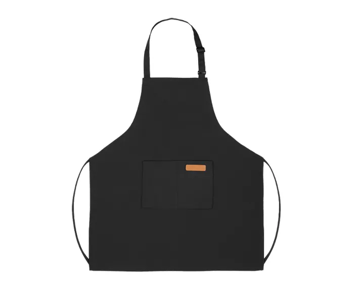 MANDIL DE POLIESTER CON BOLSILLO FRONTAL PRO CHEF A3203 NEGRO — clave A3203