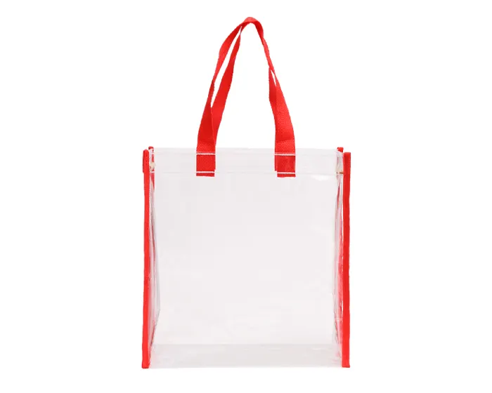 BOLSA TRANSPARENTE CON ASAS DE COLOR CLARIS A3207 ROJA — clave A3207