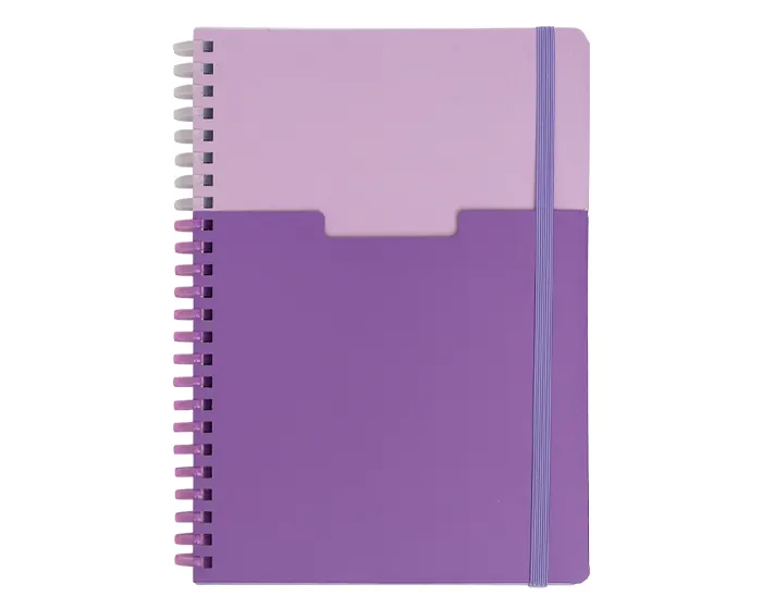 LIBRETA A5 DE ESPIRAL SUAVE LEGO A3216 MORADA — clave A3216