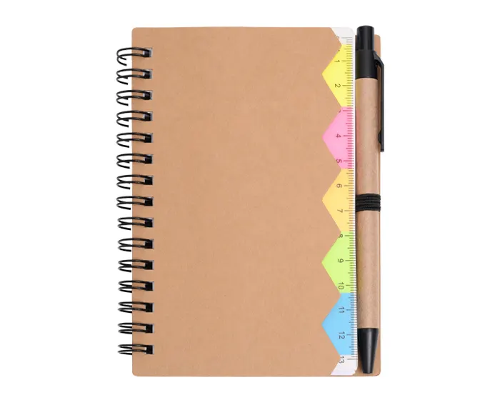 LIBRETA ECOLÓGICA A6 CON BOLÍGRAFO TAMAYA A3231 BEIGE — clave A3231