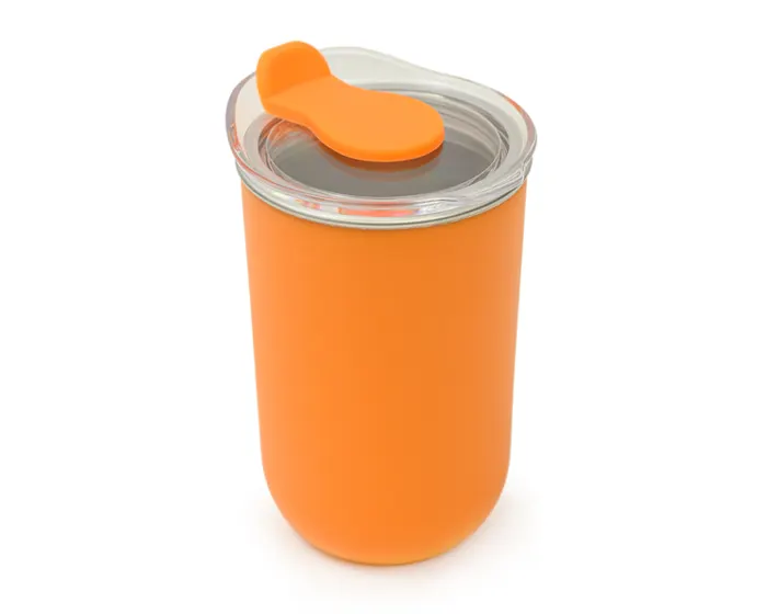 TERMO ACERO INOX / PLÁSTICO DE 350 ML. MALVA A3239 NARANJA — clave A3239