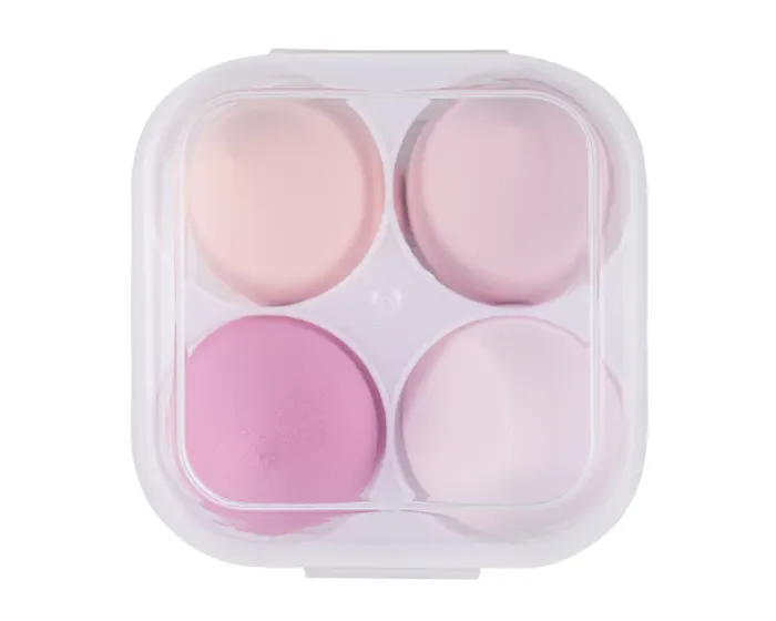 SET CON 4 ESPONJAS PARA MAQUILLAJE YUKI A3245 PALO DE ROSA — clave A3245