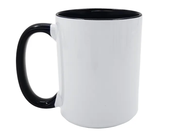 TARRO BICOLOR PARA SUBLIMACIÓN 15 OZ DAFNE A3249 NEGRO — clave A3249