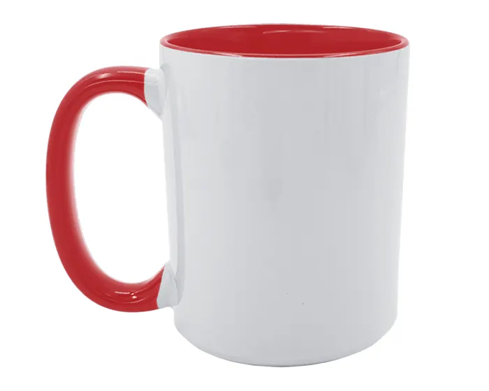 TARRO BICOLOR PARA SUBLIMACIÓN 15 OZ DAFNE A3249 ROJO — clave A3249