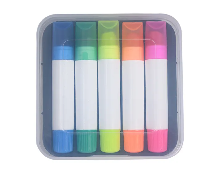 SET DE 5 MARCADORES SÓLIDOS CON ESTUCHE A3273 PONY TRANSPARENTE — clave A3273