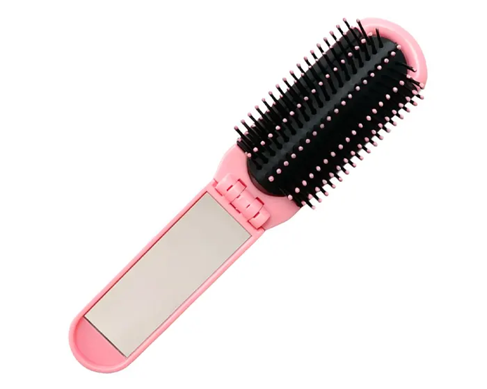 CEPILLO DE BOLSILLO PLEGABLE CON ESPEJO CAPELLI A3281 PALO DE ROSA — clave A3281