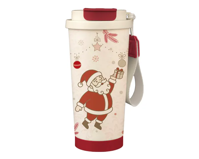 TERMO NAVIDEÑO DE ACERO INOXIDABLE DE 500 ML. SANTA A3301 ROJO A3301 Rojo