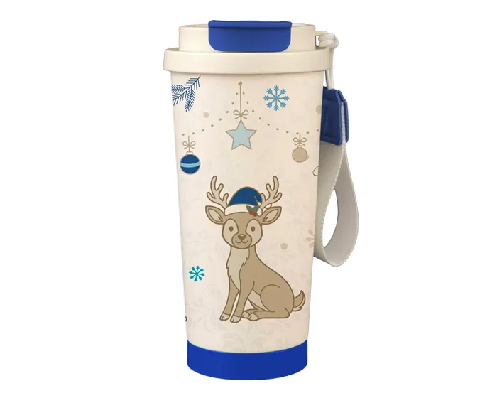 TERMO NAVIDEÑO DE ACERO INOXIDABLE DE 500 ML. COMETA A3303 AZUL A3303 Azul
