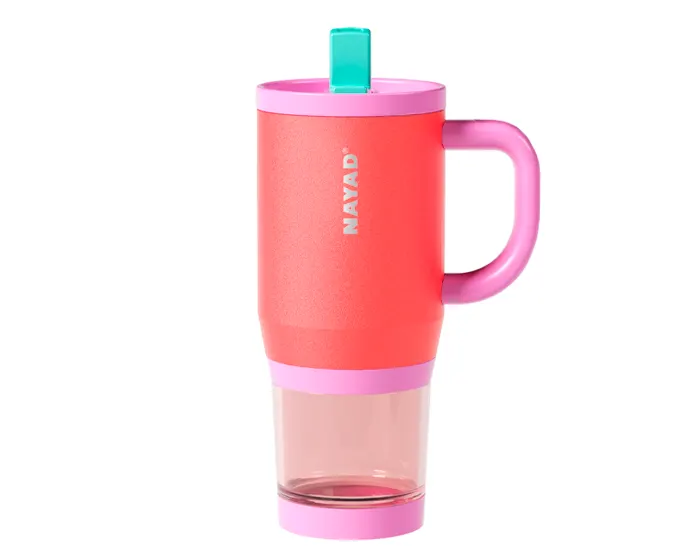 TERMO NAYAD DE ACERO INOX.DE 266 ml CON VASO INFERIOR, HYDROSTASH A3304 ROJO A3304 Rojo