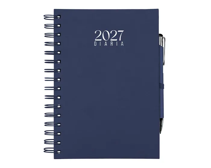 AGENDA DIARIA CON ARILLO 2027 GRANADA ADS2027 AZUL MARINO — clave ADS2027