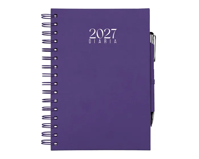 AGENDA DIARIA CON ARILLO 2027 GRANADA ADS2027 MORADO — clave ADS2027