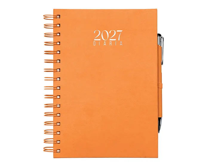 AGENDA DIARIA CON ARILLO 2027 GRANADA ADS2027 NARANJA — clave ADS2027