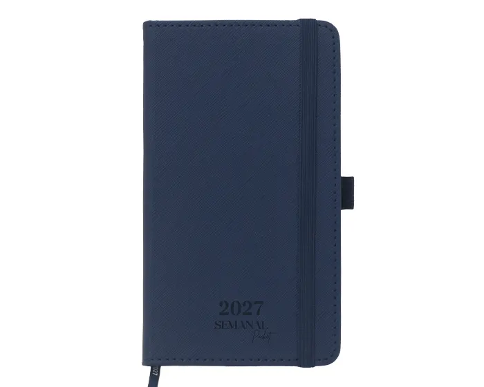 AGENDA SEMANAL 2027 LUXEMBURGO POCKET ASLP2027 AZUL MARINO — clave ASLP2027