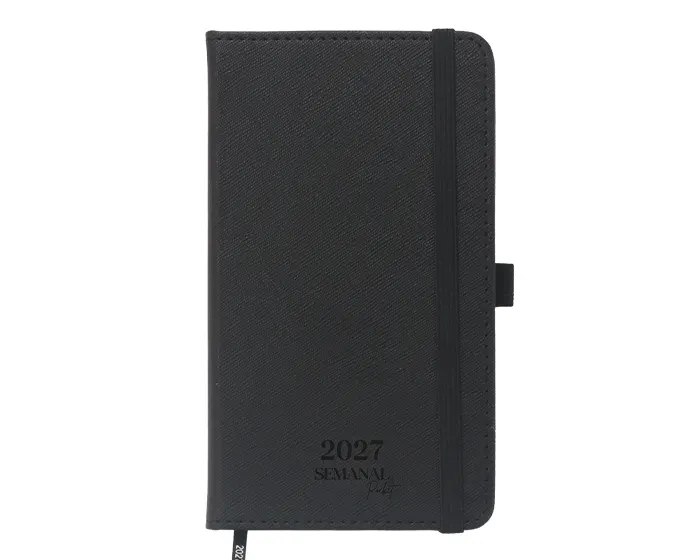 AGENDA SEMANAL 2027 LUXEMBURGO POCKET ASLP2027 NEGRO — clave ASLP2027