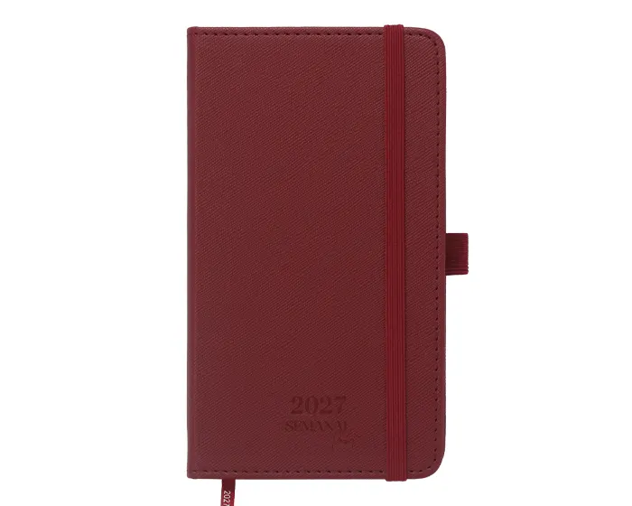 AGENDA SEMANAL 2027 LUXEMBURGO POCKET ASLP2027 ROJO — clave ASLP2027
