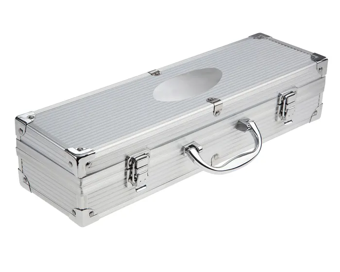 JGO DE BBQ C/ESTUCHE CROME BBQ017 PLATEADO — clave BBQ017