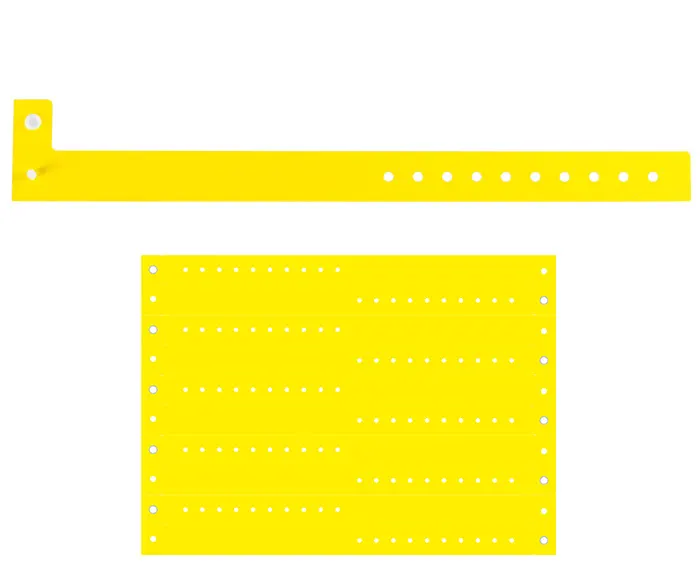 BRAZALETE PLASTIFICADO (PLANILLA 10 PZAS) BI5705 AMARILLO — clave BI5705